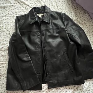 Jcrew 100% leather jacket womens L